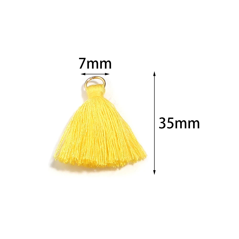 10pcs Mini Silky Tassel Charms 3.5cm – DIY Jewelry Making Tassel Jewelry Charms PLUSH