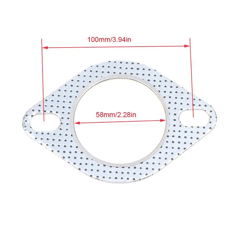 Universal Exhaust Downpipe Flange Gasket 51–76MM Two Holes Exhaust Flange Gasket PLUSH 58 to 60mm
