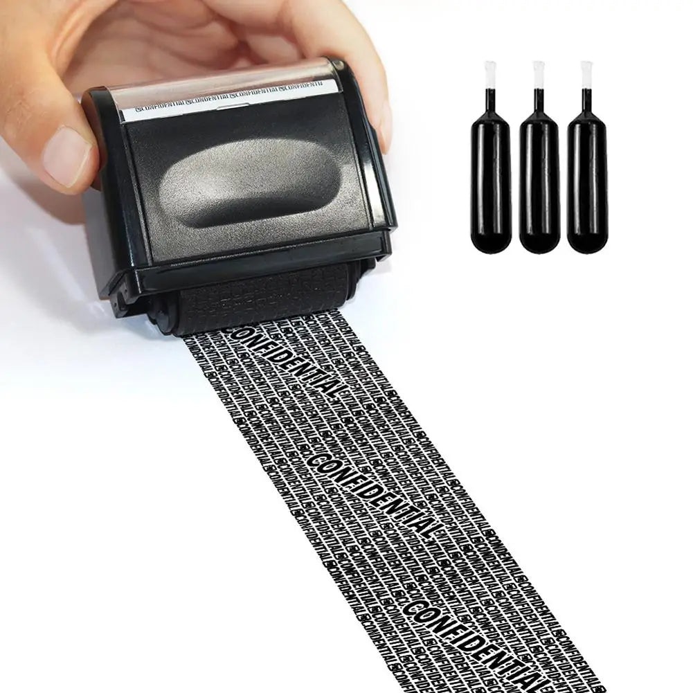 Privacy Roller Stamp & Refill Ink Kit – Address & ID Blocker Privacy Roller Stamp PLUSH L