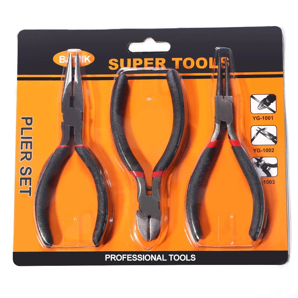 Jewelry Pliers Set – Round, Needle, Curved & Wire Cutters Jewelry Making Pliers PLUSH 3pcs Pliers Set