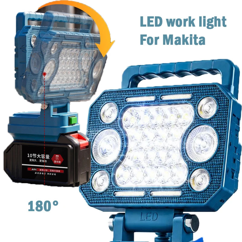 ZWINCKY LED Work Light for Makita 18V Battery – Dual USB LED Work Light PLUSH