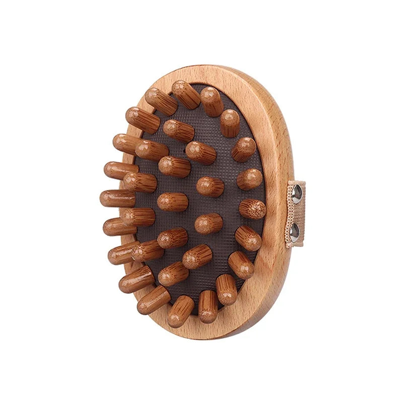 Wooden Air Cushion Scalp & Body Massage Comb | Beechwood Scalp Massage Comb PLUSH Wooden