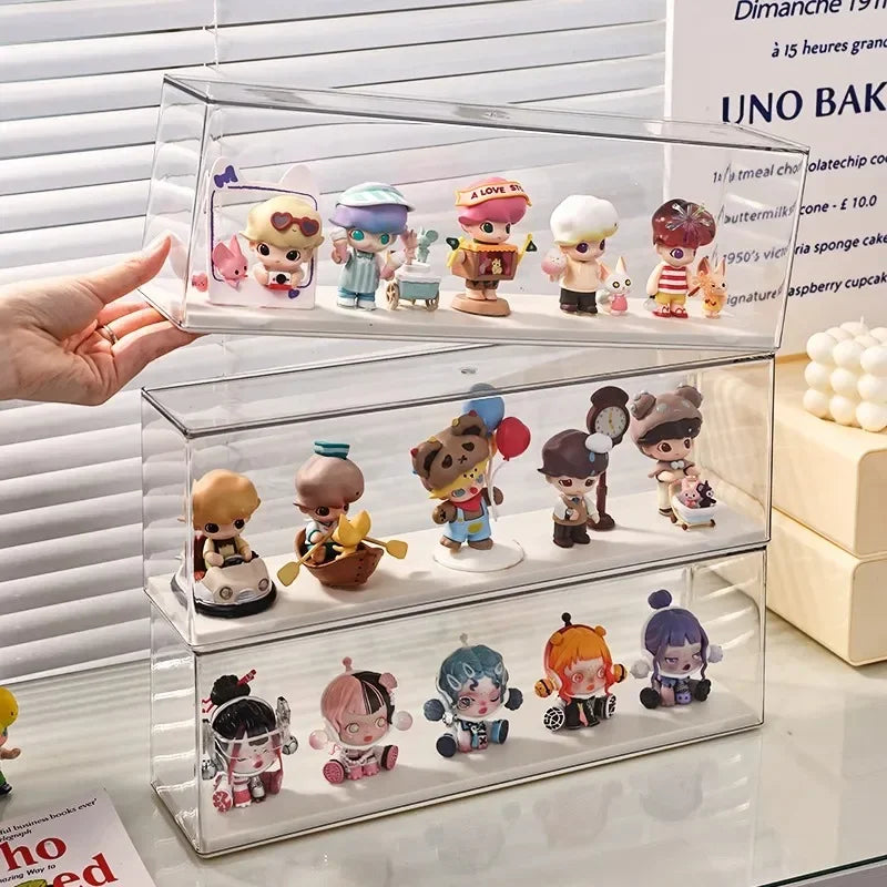 6-Tier Stackable Acrylic Display Case for Blind Box & Figures Collectible Display Case PLUSH