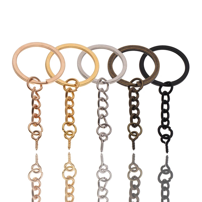 10pcs Metal O-Ring Split Keyrings 25/30mm – DIY Keychain Findings Jewelry Findings PLUSH