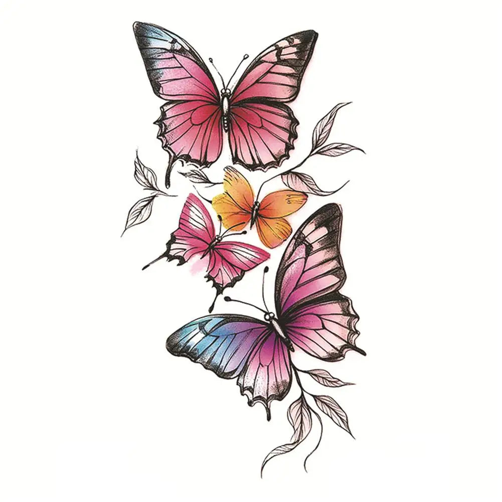 Colorful Butterfly Temporary Tattoo Stickers – Men & Women Temporary Tattoo Sticker PLUSH E CN