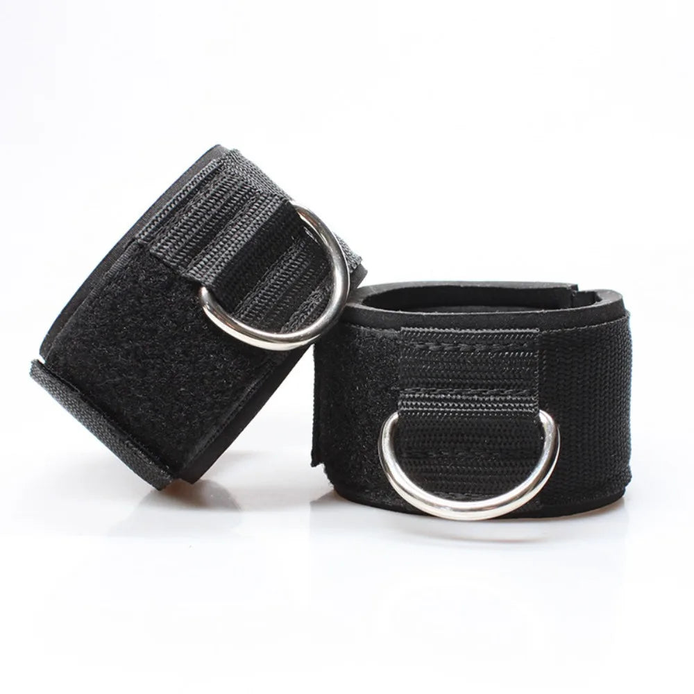 2pcs D-Ring Ankle Cuff Straps – Adjustable Gym Training Brace Ankle Cuff Straps PLUSH