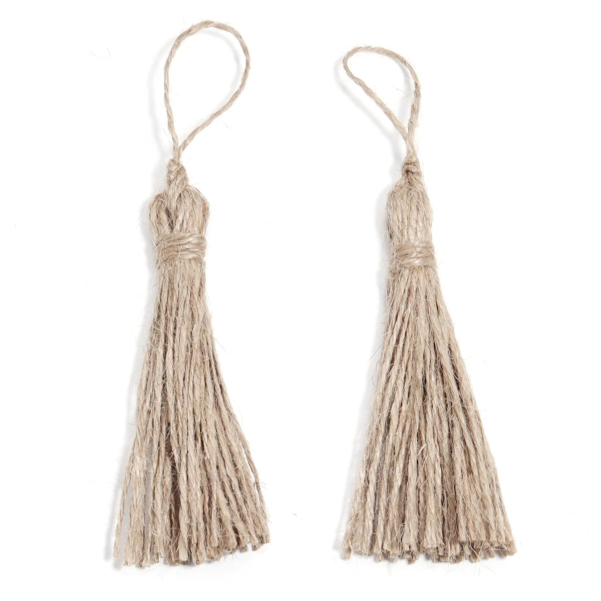 5pcs Woven Jute Tassel Pendants – DIY Jewelry & Craft Charms Tassel Pendant Charms PLUSH BN 16cmx2 strand