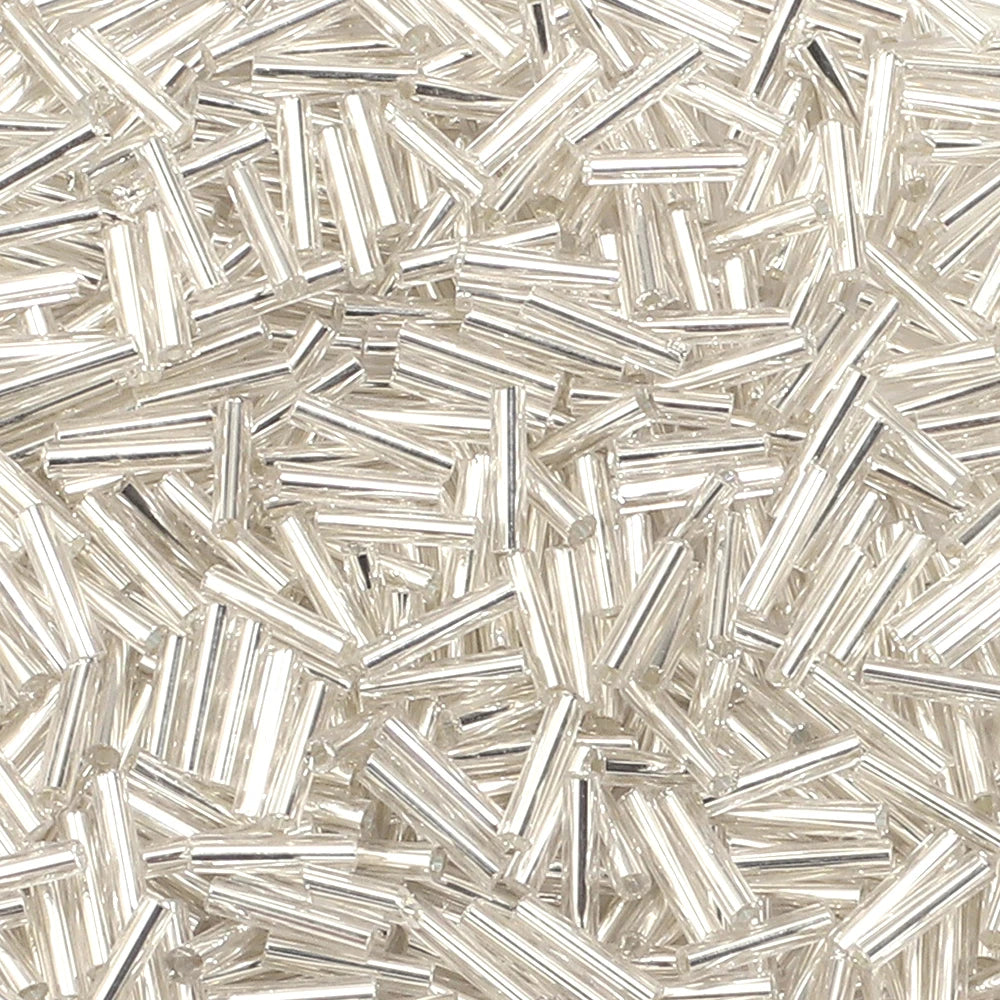 Silver Filled Glass Tube & Seed Beads 10g – DIY Jewelry Making Jewelry Making Beads PLUSH silver 10g