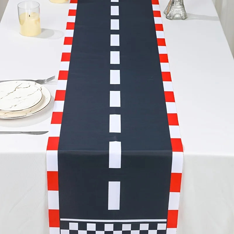 Racing Track Table Runner | Party & Event Décor – 3 Sizes Table Runner PLUSH