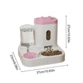 Automatic Gravity Pet Feeder & Water Bowl – Large Capacity Automatic Pet Feeder PLUSH Pinks
