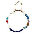 Adjustable Cross Crystal Bead Bracelet – Colorful Boho Bangle Beaded Bangle Bracelet PLUSH Style 1