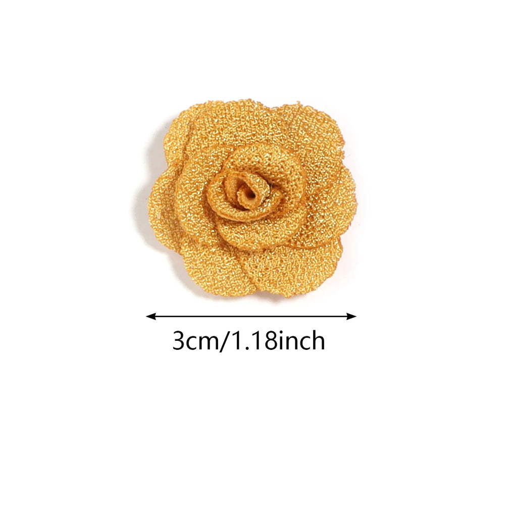 10pcs 3cm Fabric Rose Flowers for DIY Sewing & Crafts Fabric Flower Embellishments PLUSH