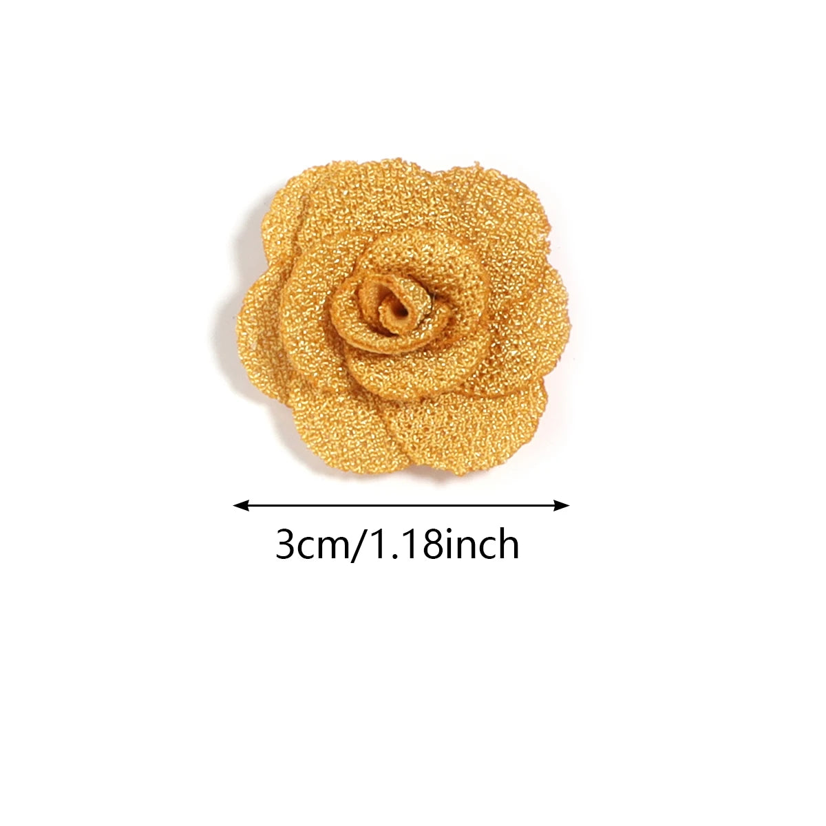 10pcs 3cm Fabric Rose Flowers for DIY Sewing & Crafts Fabric Flower Embellishments PLUSH
