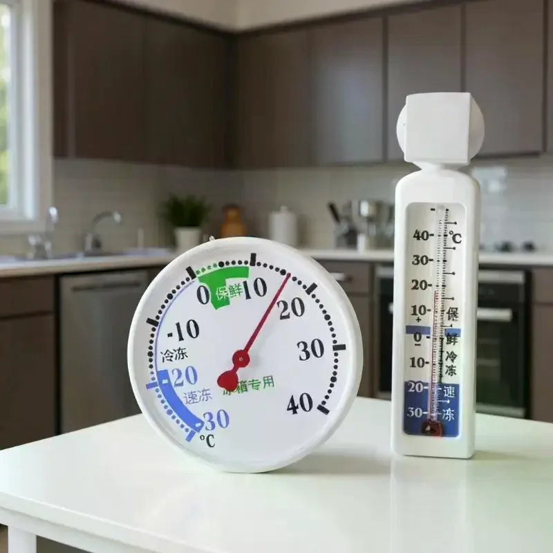 Fridge & Freezer Thermometer – Waterproof, Mercury-Free, ±1°C Refrigerator Thermometer PLUSH