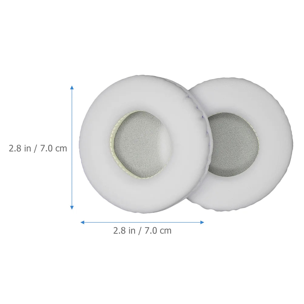 Foxnovo Memory Foam Headphone Ear Pads – Protein Leather 1 Pair Headphone Ear Pads PLUSH White
