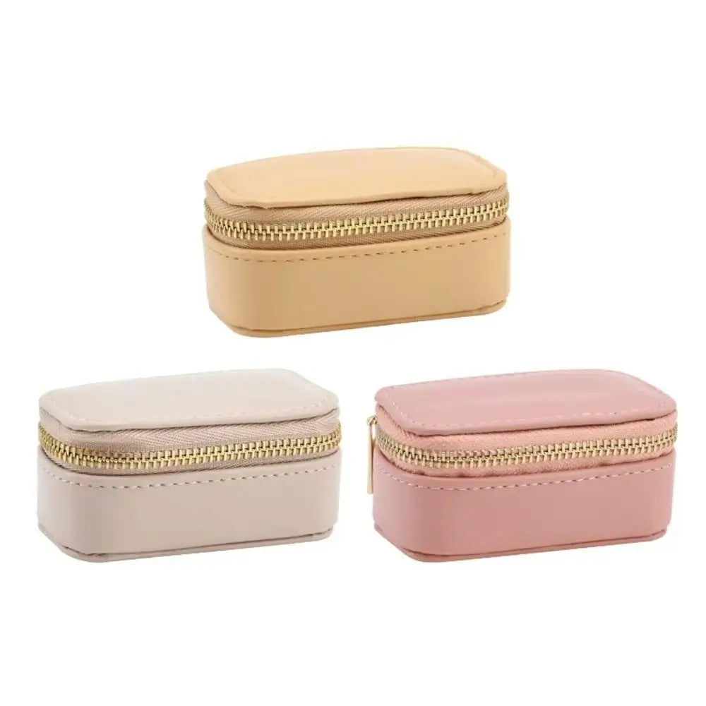 Vintage Mini PU Leather Jewelry Box – Travel Organizer Case Jewelry Organizer Box PLUSH