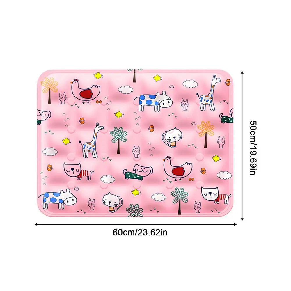 Pet Cooling Mat for Dogs & Cats – Summer Gel Cooling Pad Pet Cooling Mat PLUSH Red