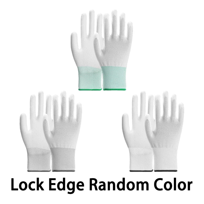 White Nylon Coated Work Gloves – Reusable 10/20PCS Work Gloves PLUSH