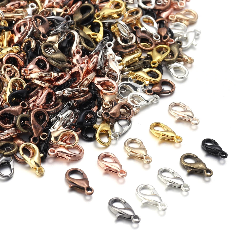 50pcs Zinc Alloy Lobster Clasps – DIY Jewelry Connectors Jewelry Clasps & Findings PLUSH