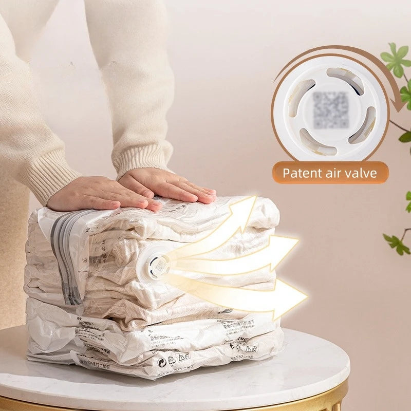 TAILI No-Pump Vacuum Storage Bags – Clothes & Blankets Vacuum Storage Bags PLUSH