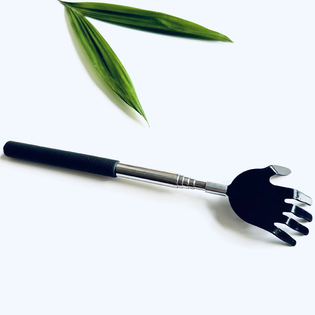 Telescopic Back Scratcher – Extendable Stainless Steel Tool Back Scratcher Tool PLUSH Black