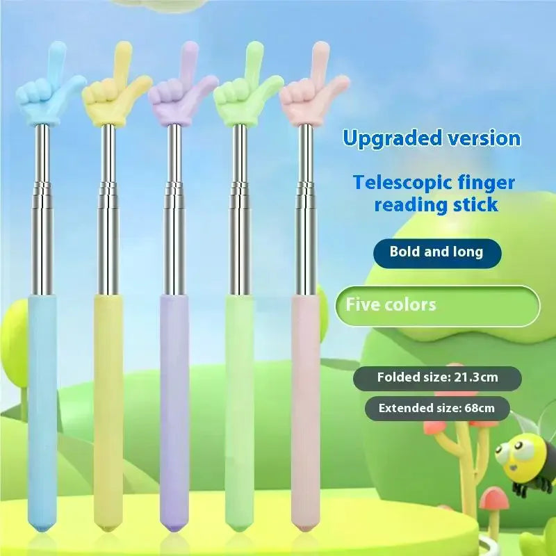Telescopic Teaching Pointer Stick – Finger Tip Design 68cm Teaching Pointer Stick PLUSH