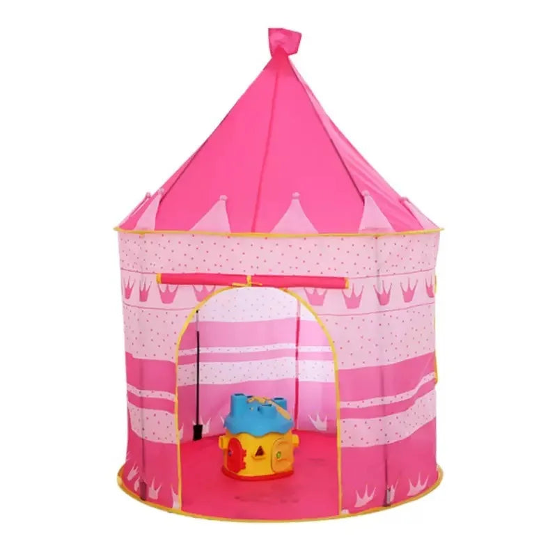 Kids Castle Play Tent Yurt – Pink Princess & Blue Prince Playhouse Kids Play Tent PLUSH