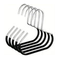 5-Pack Stainless Steel Hat Rack Wall Mount Hook Organizer Hat Rack Organizer PLUSH Black-5pcs
