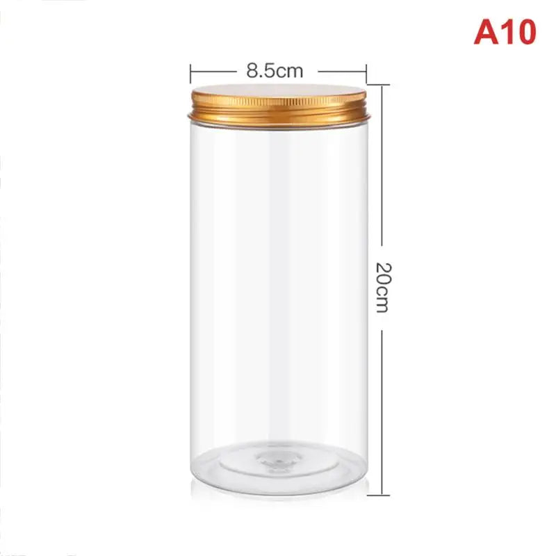 Food-Grade PET Storage Jar with Aluminum Lid | Tea & Snacks Food Storage Jar PLUSH A10