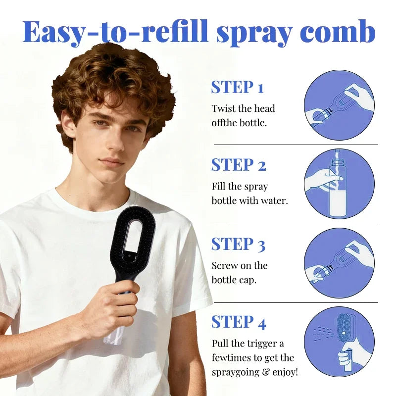 4pcs Professional Spray Comb Set – Hair & Beard Styling Kit Hair Styling Comb Set PLUSH