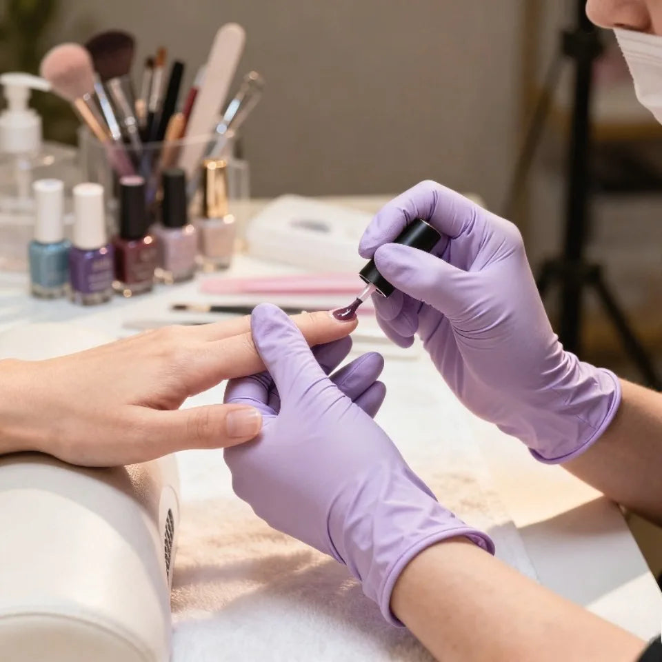 Purple Disposable Nitrile Gloves 50/100pcs – Powder Free Disposable Nitrile Gloves PLUSH