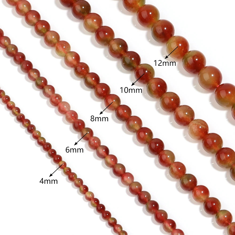 Watermelon Quartz Chalcedony Red Stone Beads – DIY Jewelry Natural Stone Beads PLUSH