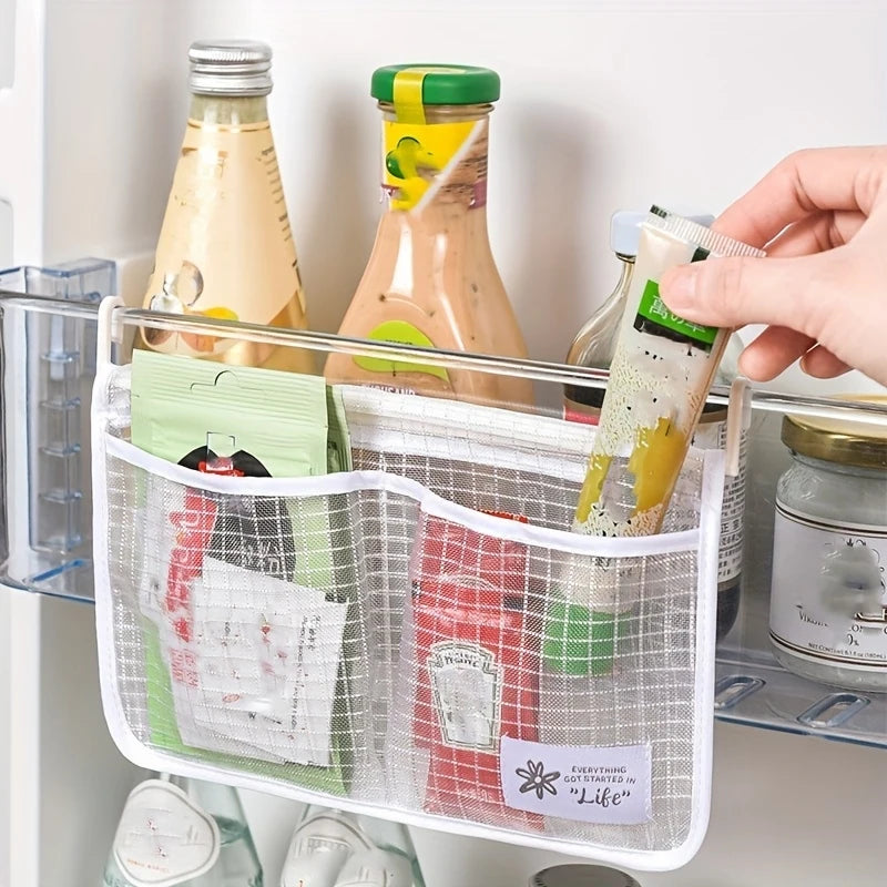 Refrigerator Hanging Storage Bag – Polyester Kitchen Organizer Kitchen Hanging Organizer PLUSH