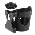 Universal Stroller Cup Holder – Fits Stroller, Wheelchair & Bike Stroller Cup Holder PLUSH Black