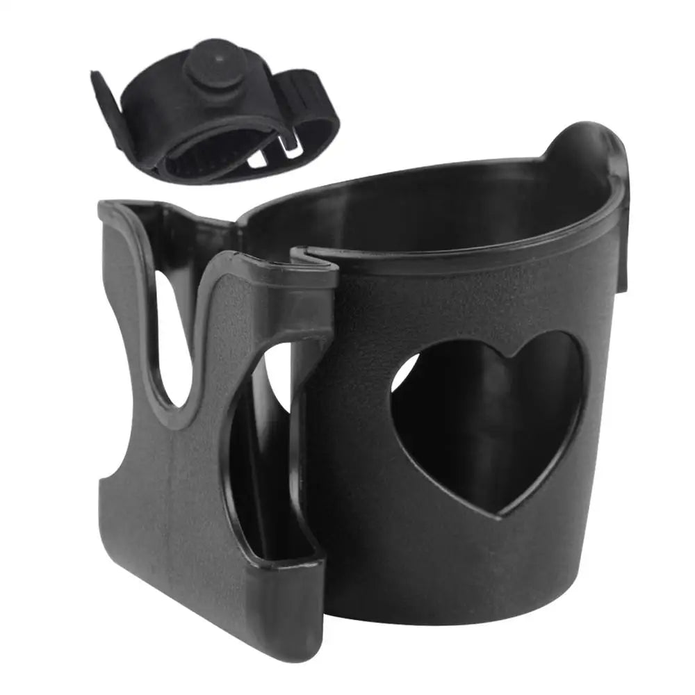 Universal Stroller Cup Holder – Fits Stroller, Wheelchair & Bike Stroller Cup Holder PLUSH Black