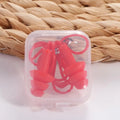 Silicone Ear Plugs & Nose Clip Set – Diving, Surf & Shower Swim Ear Plugs PLUSH red