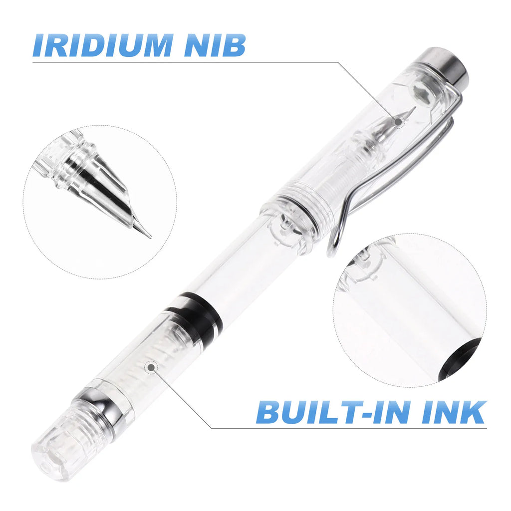2-Pack Transparent Fountain Pens – Calligraphy & Writing Set Fountain Pen Set PLUSH