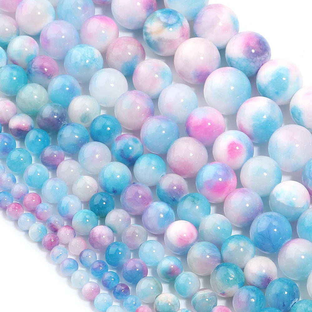 Persian Jade Natural Stone Round Spacer Beads – DIY Jewelry Stone Spacer Beads PLUSH