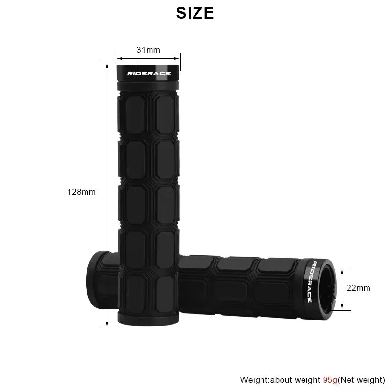 MTB Lock-On Handlebar Grips – Ergonomic Non-Slip Rubber Bike Handlebar Grips PLUSH