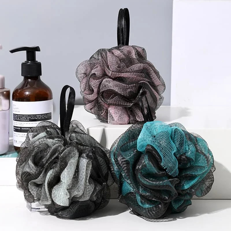 3-Pack Exfoliating Bath Sponge Scrubber Balls – Spa & Shower Bath Scrubber Set PLUSH