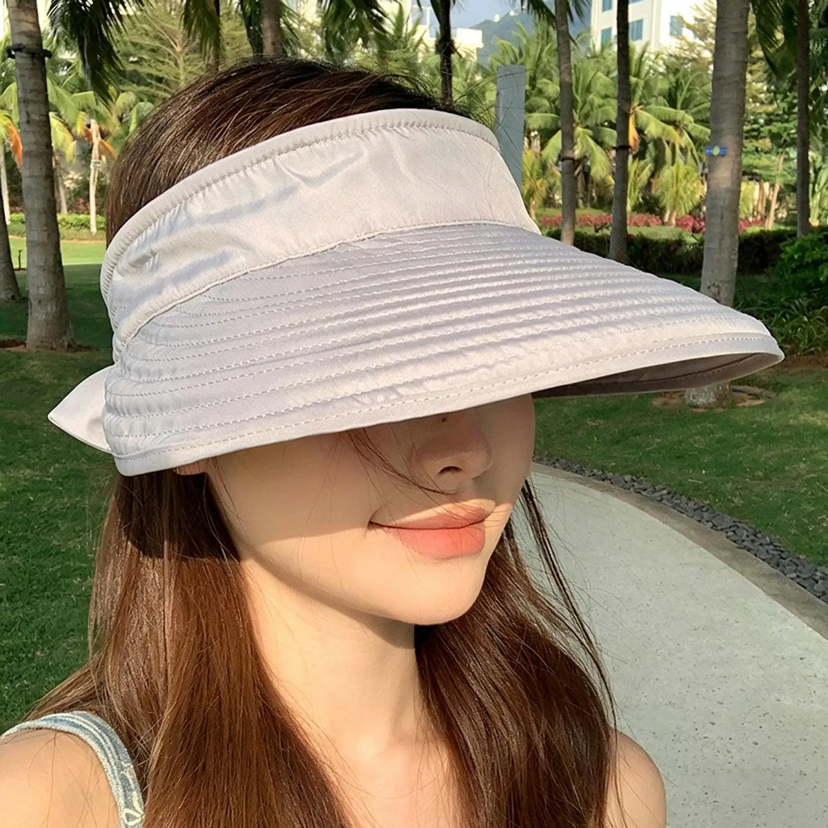 Wide Brim Foldable Sun Hat – UV Protection Beach Visor Cap Wide Brim Sun Hat PLUSH