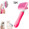 Easy Clean Pet Comb for Cats & Dogs – Deshedding Tool Pet Grooming Comb PLUSH pink 1pc S