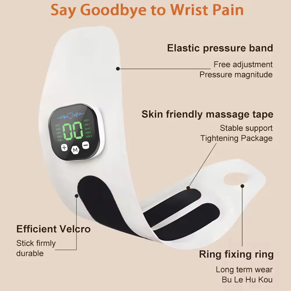 CAMMUO Electric Wrist Massager – 5-Level Compression & Vibration Electric Wrist Massager PLUSH