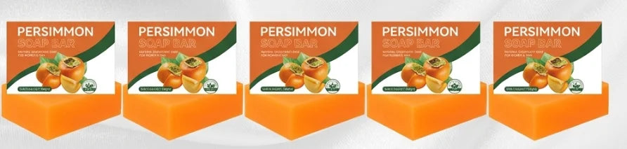 Persimmon Handmade Soap 100g – Natural Plant-Based Bar Natural Bar Soap PLUSH 5PCS