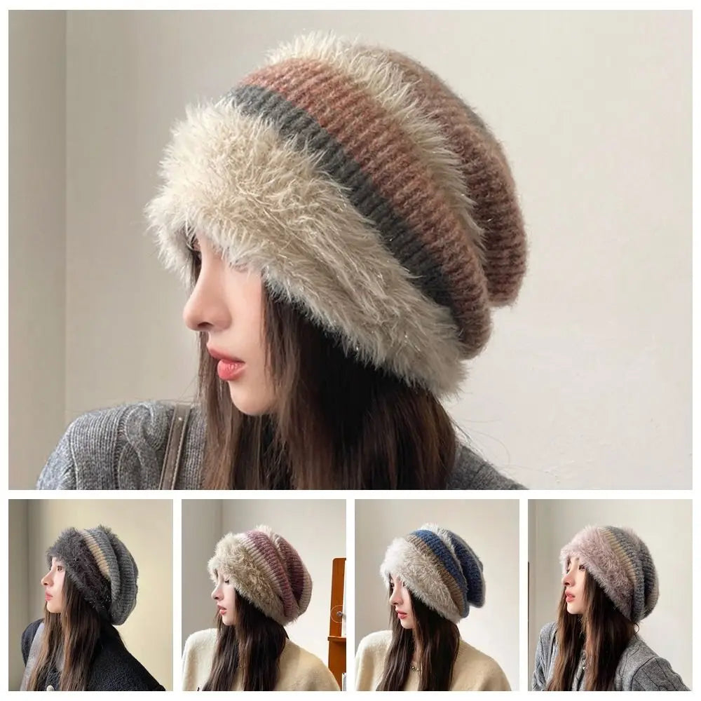 Women's Slouchy Beanie – Thick Knit Fleece Lined Winter Hat Knit Winter Beanie PLUSH