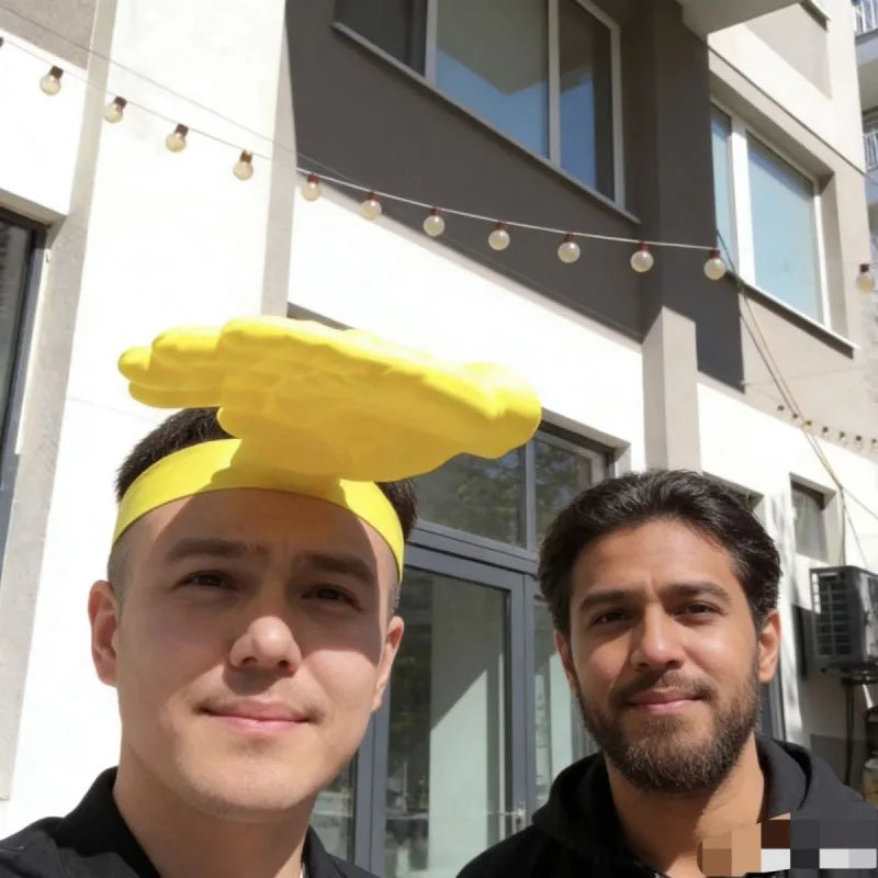 Funny 3D Hand Palm Visor Hat – UV Sun Cap & Photo Prop Novelty Visor Hat PLUSH
