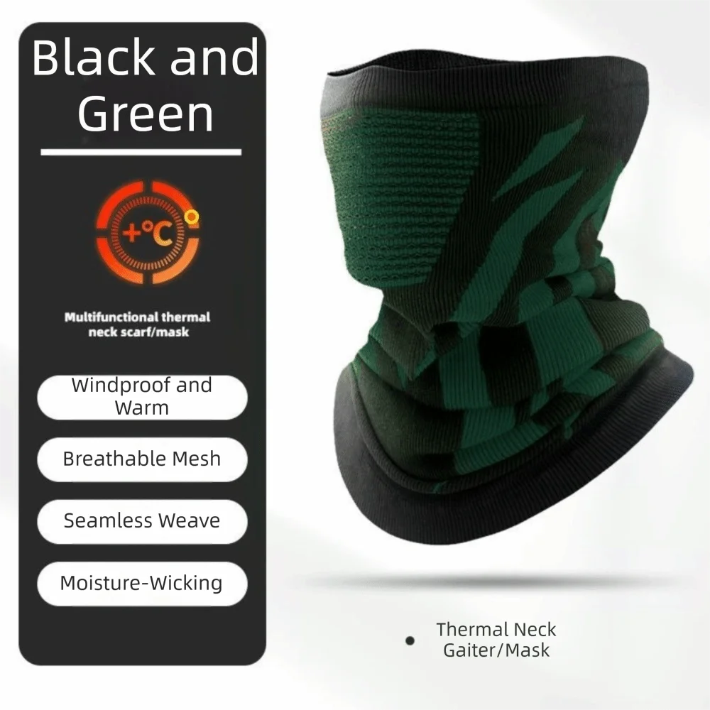 Windproof Thermal Balaclava Cycling Mask & Neck Warmer Balaclava Cycling Mask PLUSH Green