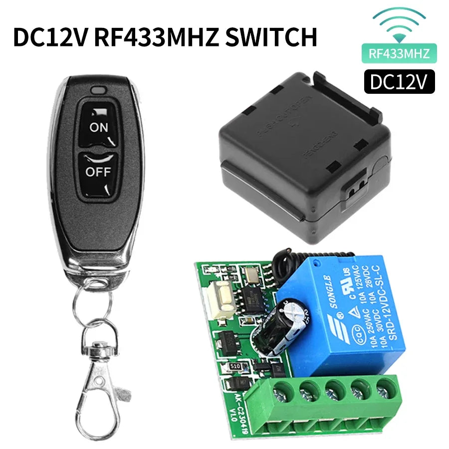 DC 12V RF 433MHz Relay Receiver Remote Control Switch Module RF Relay Receiver Module PLUSH