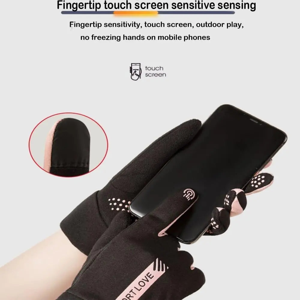 Waterproof Touchscreen Winter Gloves – Unisex Anti-Slip Winter Sports Gloves PLUSH