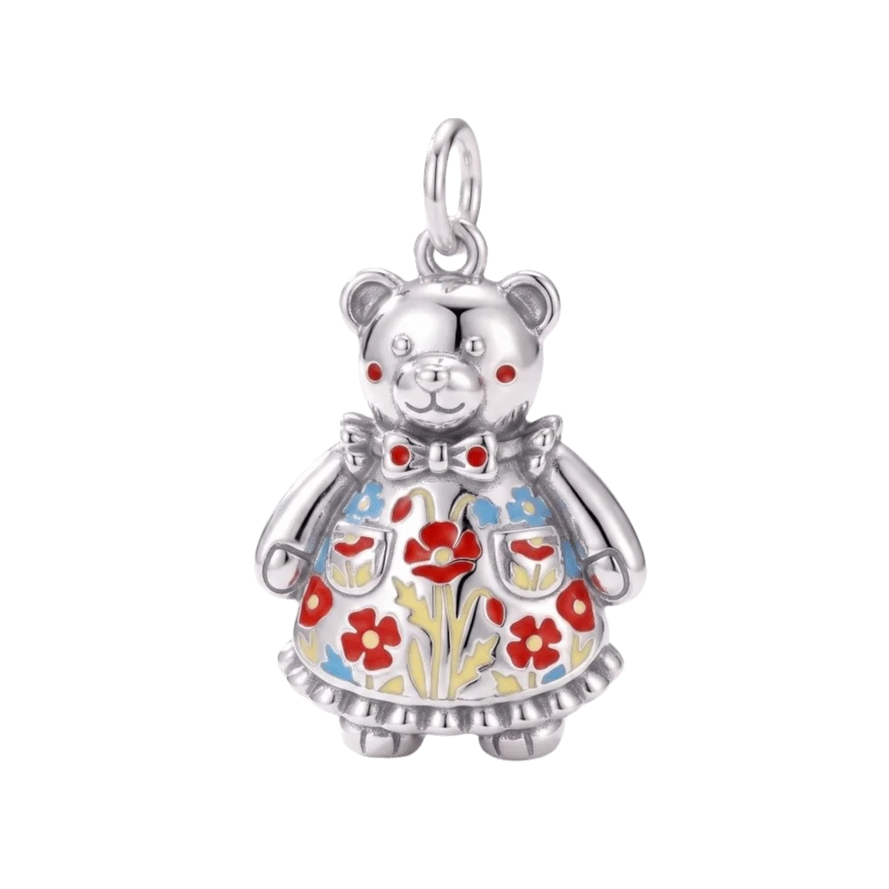 London Enamel Stainless Steel Charms – DIY Jewelry Making DIY Jewelry Charm PLUSH Bear